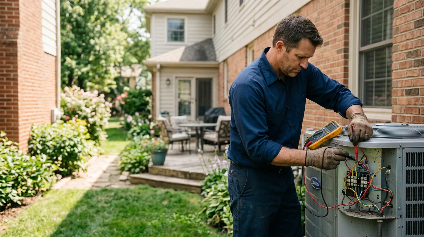 HVAC technician working near Villa Grande, CA